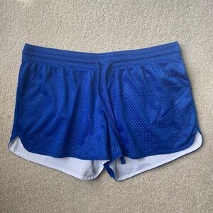 Reversible Blue / White Women's Athletic Shorts